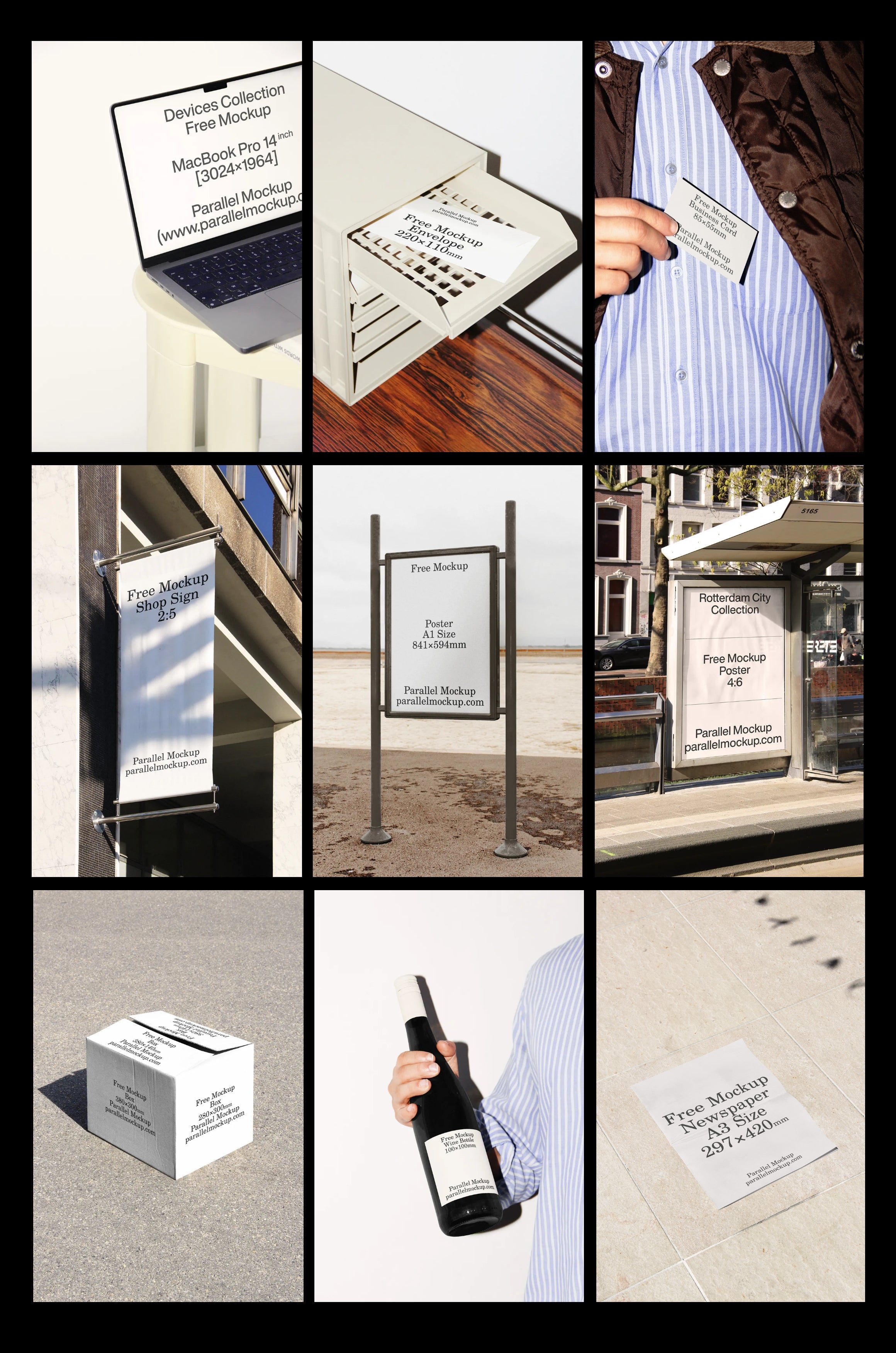 mokページ Free Collection (19 Mockups) – Parallel Mockup
