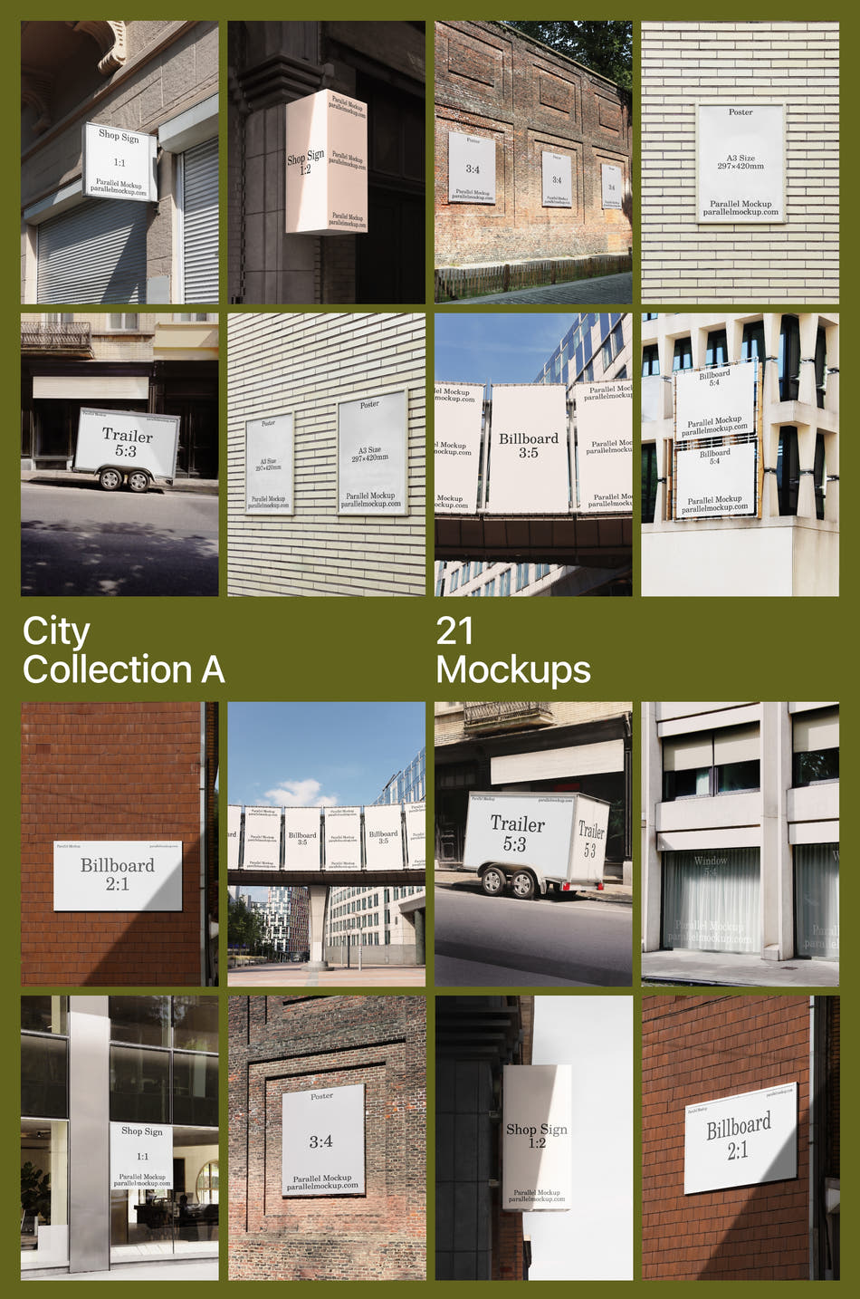 City Collection A (21 mockups) - City Collection A (21 mockups)
