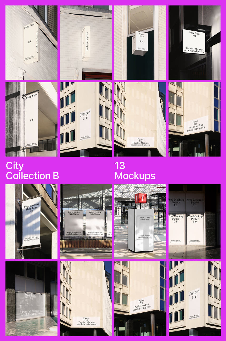 City Collection B (13 mockups) - City Collection B (13 mockups)