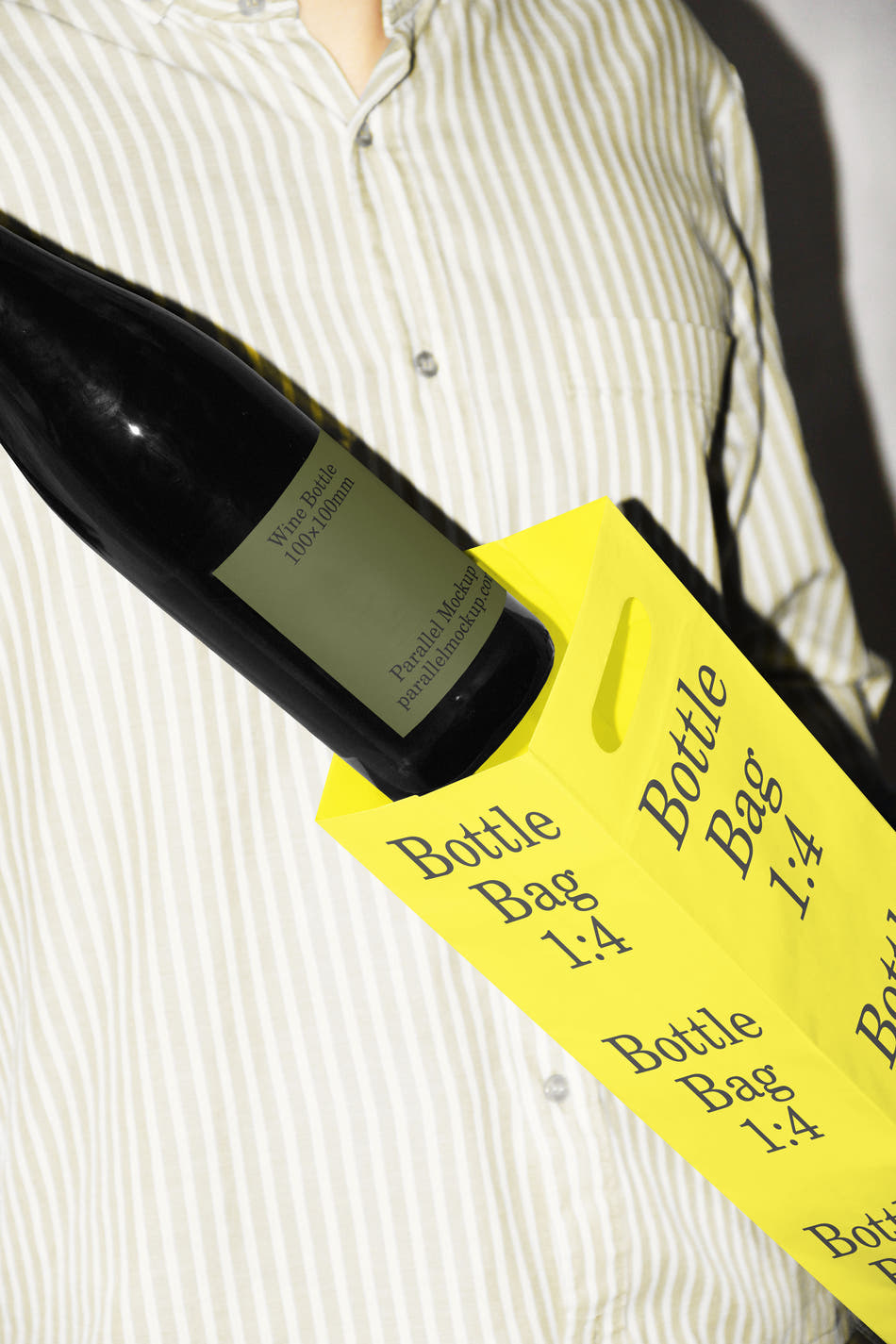 Wine Bottle & Bottle Box Mockup FO-A-18 - Wine Bottle & Bottle Box Mockup FO-A-18